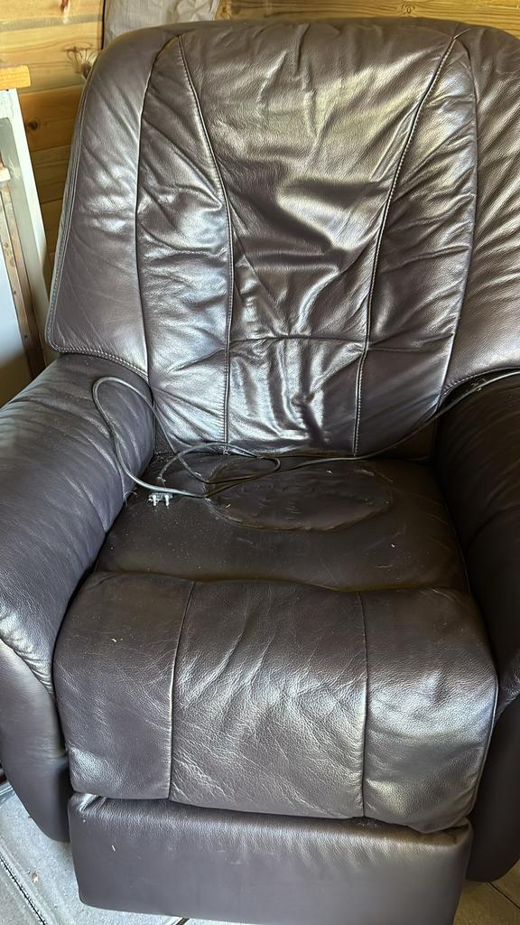 Relax fauteuil, Huis en Inrichting, Fauteuils, Ophalen, Gebruikt, 75 tot 100 cm, Leer