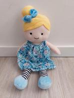 Knuffel evora kruidvat meisje pop blauwe jurk L1430, Ophalen of Verzenden, Zo goed als nieuw, Overige typen