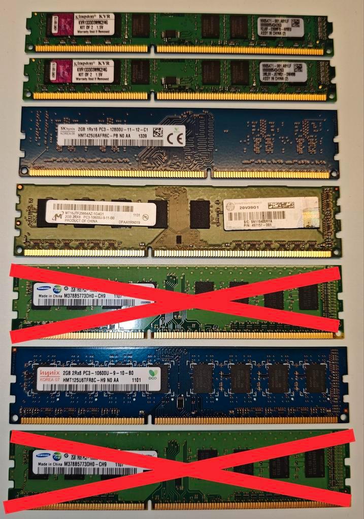 2GB DDR3 desktop RAM geheugens, Computers en Software, RAM geheugen, Desktop, DDR3, Ophalen of Verzenden