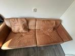 Vintage leren bank 3-zits camel – 215 cm, Huis en Inrichting, Ophalen, Gebruikt, Vintage, Driepersoons