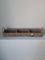 Rivièra Maison Rattan Organizer - Langwerpig met 3 Vakken, Mand, Ophalen of Verzenden, Zo goed als nieuw, Riet