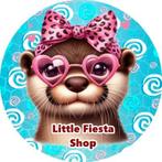 L1700 icing frosting otter 18cm eetbare taart plaat print, Ophalen of Verzenden, Nieuw, Taarten, Versiering