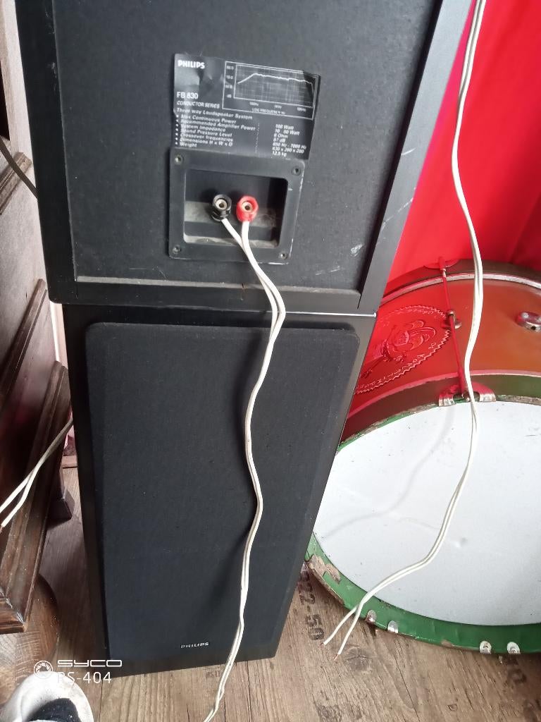 2 zwarte Speakers, Audio, Tv en Foto, Luidsprekers, Ophalen, Philips, Overige typen, Zo goed als nieuw
