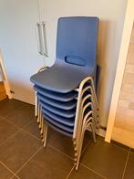 kantine stoelen, Huis en Inrichting, Ophalen, Kunststof, Gebruikt, Blauw