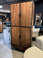 Mangohouten wandkast - Showroom opruiming, Ophalen, Gebruikt, 100 tot 150 cm, 200 cm of meer