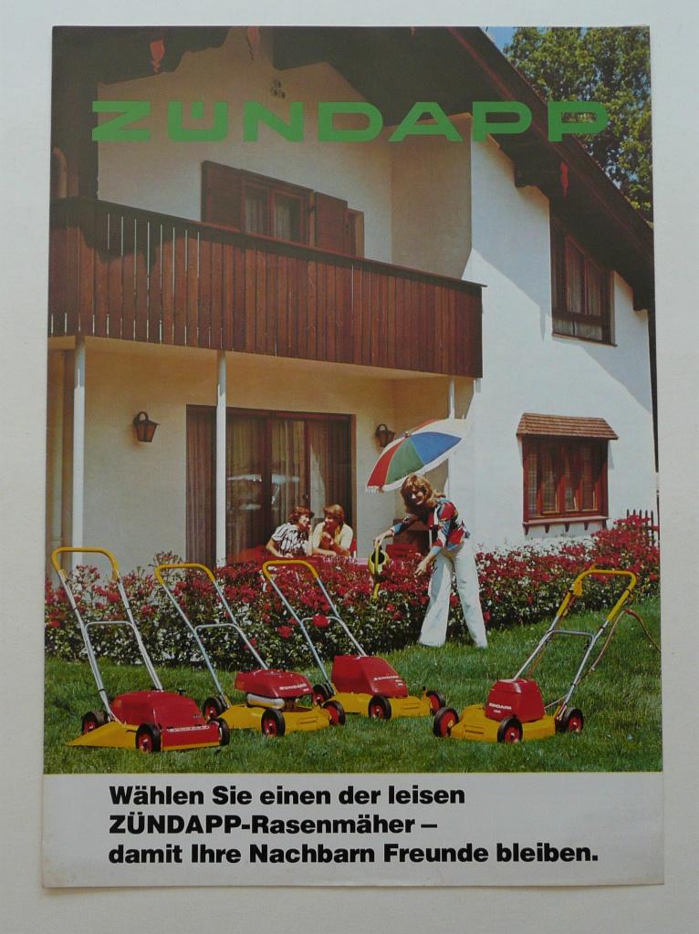 Zündapp Folder Grasmaaiers "Benzine/Elektr. Kabel/Accu", Verzenden, Gelezen, Folder