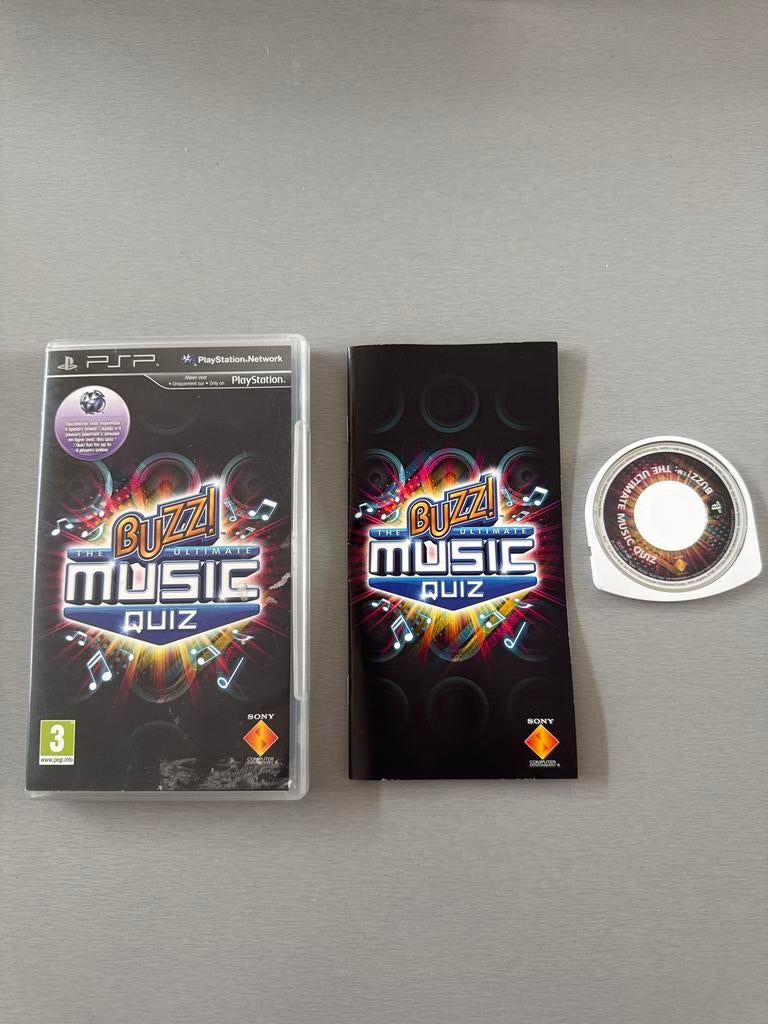 Buzz! The Ultimate Music Quiz PSP - Zo goed als nieuw, Online, Muziek, Ophalen of Verzenden, Zo goed als nieuw