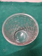 -	bloempot van roze glas bewerkt, Ophalen of Verzenden, 'T Olde Gre-j, Info@toldegrej.nl, Endepoelstraat 20f Didam