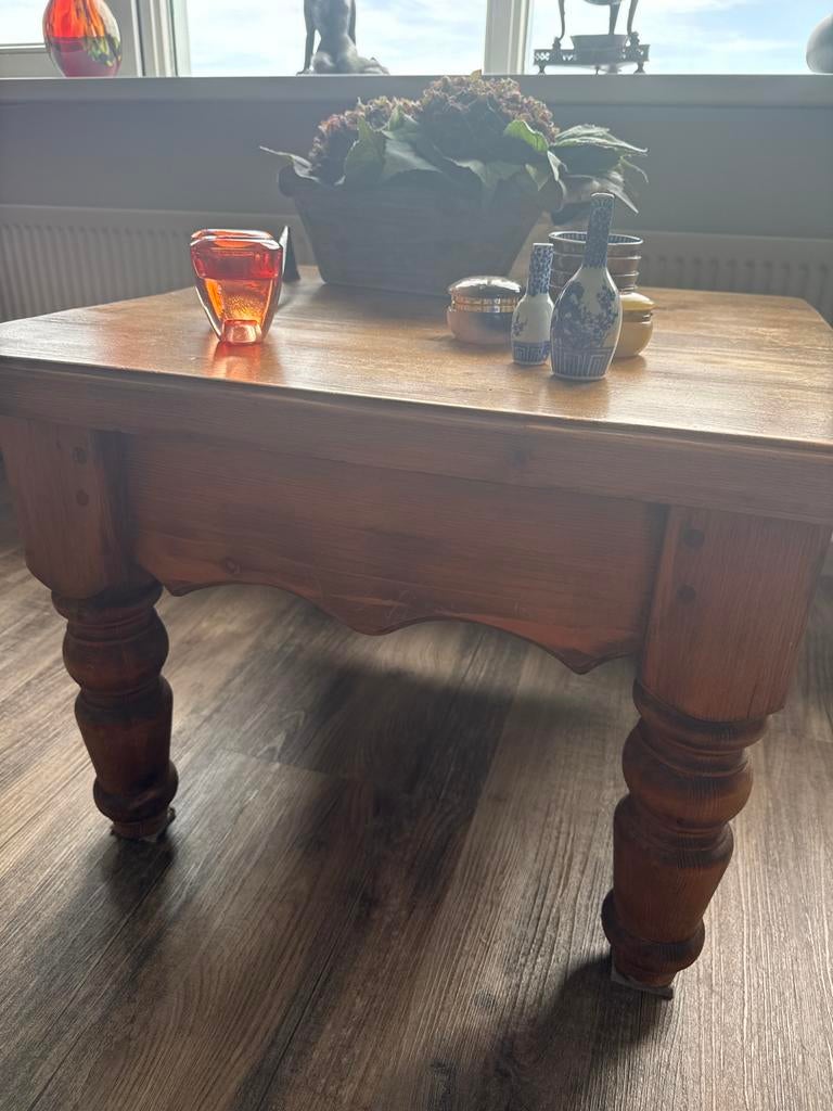 2x Houten salontafel 70x70x50 cm, Vierkant, Zo goed als nieuw, Minder dan 50 cm, Overige houtsoorten