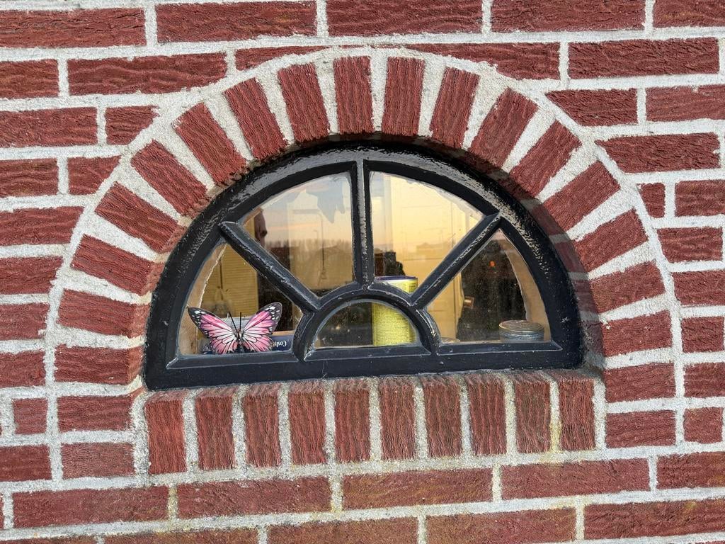 Houten ramen, deuren,  gietijzer stalramen incl kozijn, Ophalen, Gevelraam of Ruit, Gebruikt, 160 cm of meer