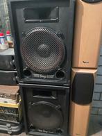 IMG stage line luidsprekers.500watt/8ohm, Zo goed als nieuw, 120 watt of meer, Front, Rear of Stereo speakers, Ophalen