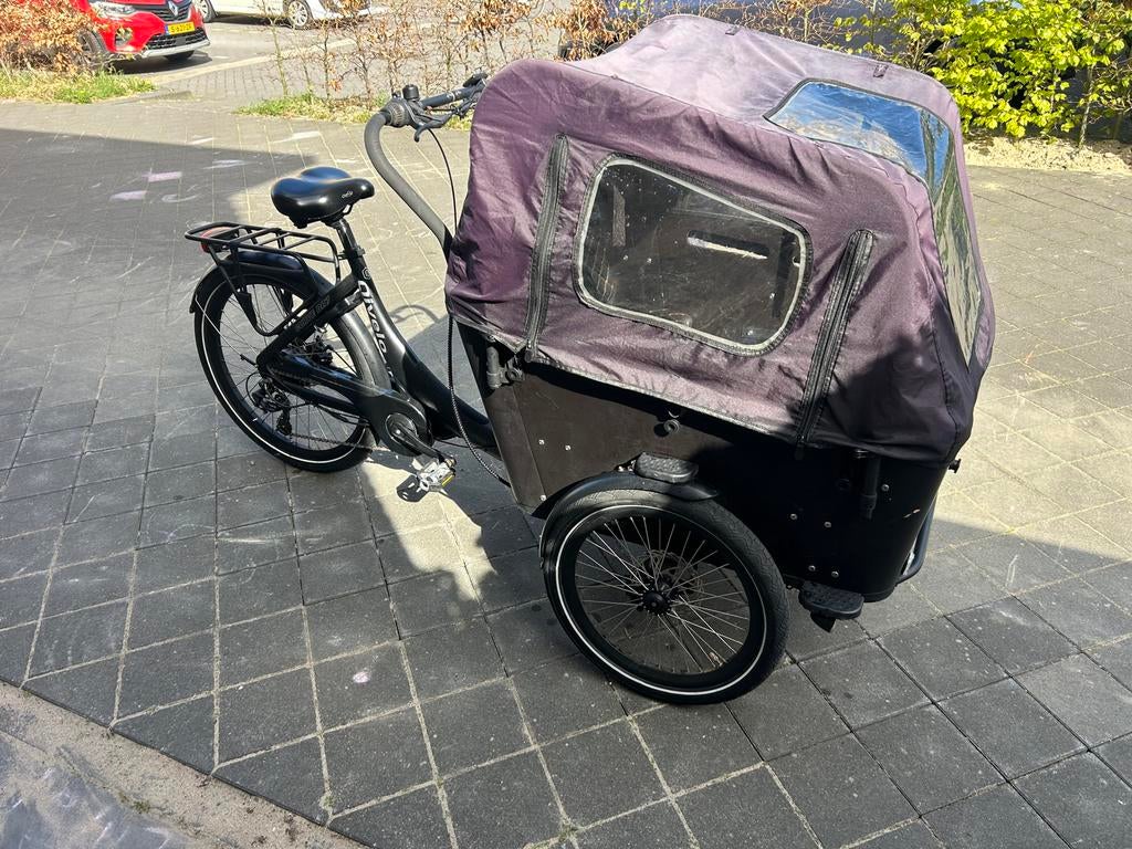 Qivelo Curve dr7 bakfiets met Maxi-Cosi houder., Fietsen en Brommers, Fietsen | Bakfietsen, Overige merken, 4 kinderen of meer