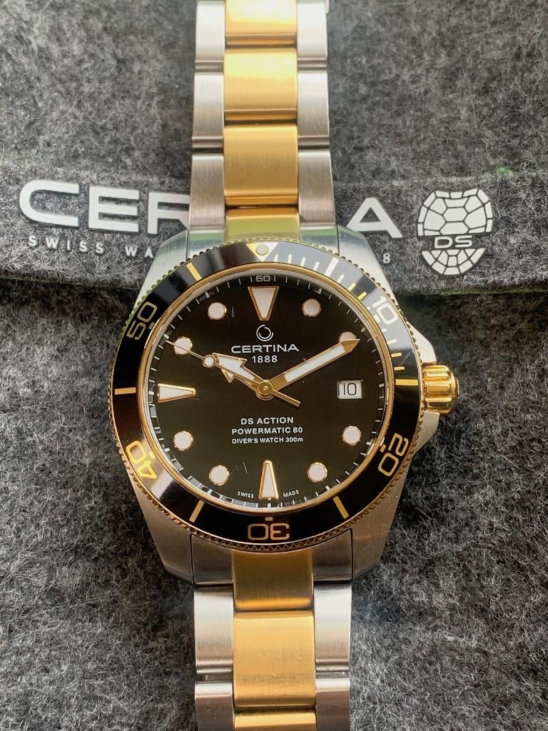 VERKOCHT. Certina Duikershorloge DS Powermatic, Overige merken, Staal, Polshorloge, Verguld