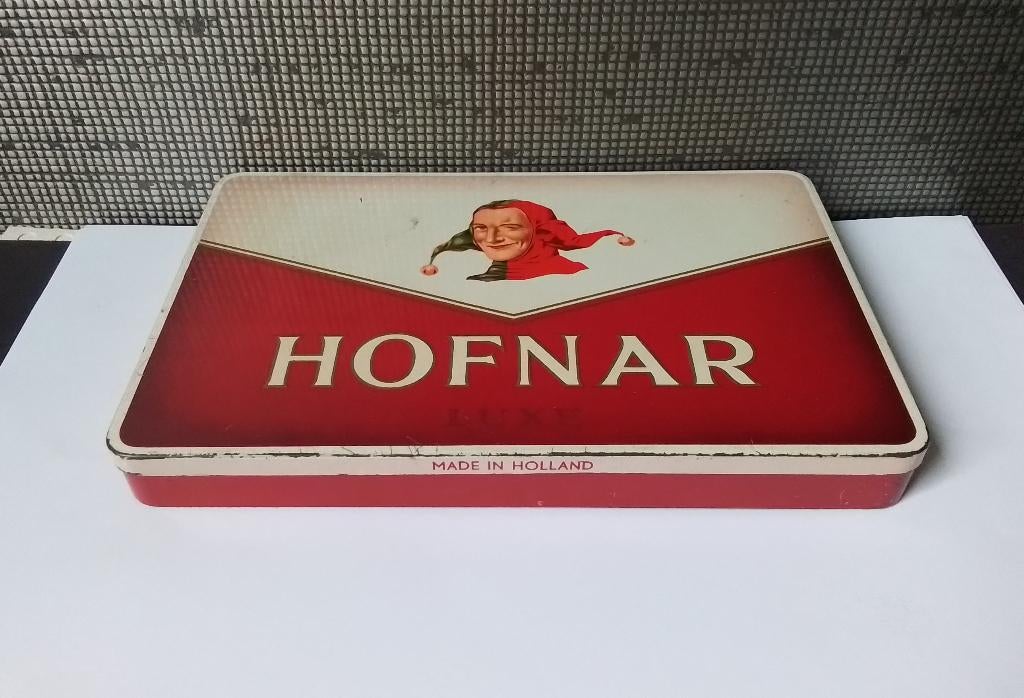 hofnar de luxe sigaar metalen doos jaren 50, Verzamelen, Ophalen of Verzenden, Gebruikt, Overige