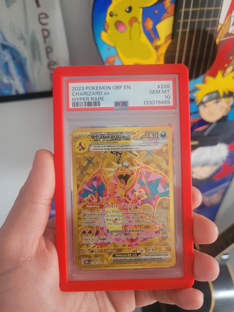 Pokemon Charizard EX 228 PSA 10, Ophalen of Verzenden, Zo goed als nieuw, Losse kaart