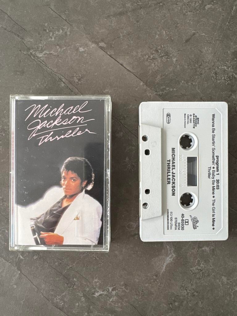 Michael Jackson Thriller cassette origineel 1982, Cd's en Dvd's, Cassettebandjes, Gebruikt, 1 bandje, Ophalen of Verzenden, Origineel