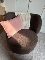 Fauteuil Teddy / Bouclé Bruin, Ophalen, Gebruikt, Stof, 75 tot 100 cm