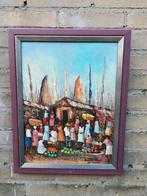 H. Leger, Handelen op de kade. 36/46 cm., Ophalen, Minder dan 50 cm, Oorspronkelijke maker, Zo goed als nieuw