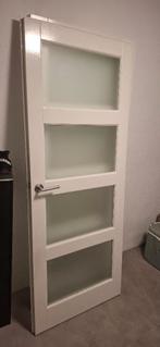 Opdekdeur als nieuw incl glas en sluitwerk, Ophalen, 80 tot 100 cm, Binnendeur, Zo goed als nieuw