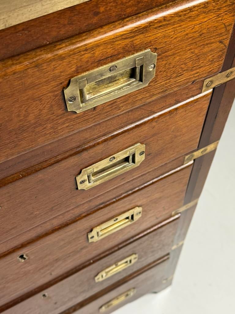 Campaign ladekast mahonie 19e eeuw, Ophalen, 50 tot 100 cm, Zo goed als nieuw, Minder dan 100 cm