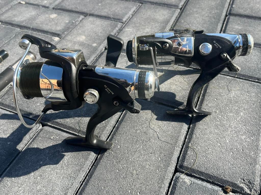 2 karperhengels, Ophalen, Zo goed als nieuw, Werphengel