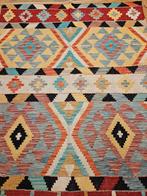 Handgeweven oosterse wollen kelim 206x147, Info@SlatsAntiek.nl, 100 tot 150 cm, Vof Slats Antiek, Ophalen of Verzenden