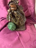 Fraai antiek lampje meisje met lampje, Ophalen of Verzenden