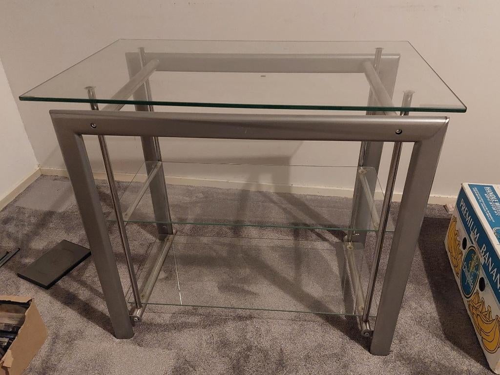 Stereomeubel, Huis en Inrichting, Ophalen, Gebruikt, 50 tot 100 cm, Glas