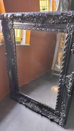 Grote zwarte barok spiegel, Ophalen, Zo goed als nieuw, Rechthoekig, 100 tot 150 cm