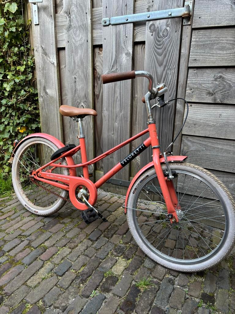 Veloretti Maxi kinderfiets - Zalmroze - Gebruikt, Fietsen en Brommers, Ophalen, Gebruikt, Terugtraprem, 20 inch of meer
