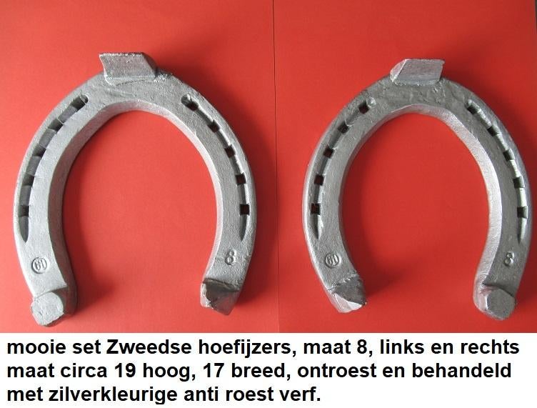 oude Zweedse hoefijzers, maar 8 en maat 9, Ophalen of Verzenden, Gebruikt