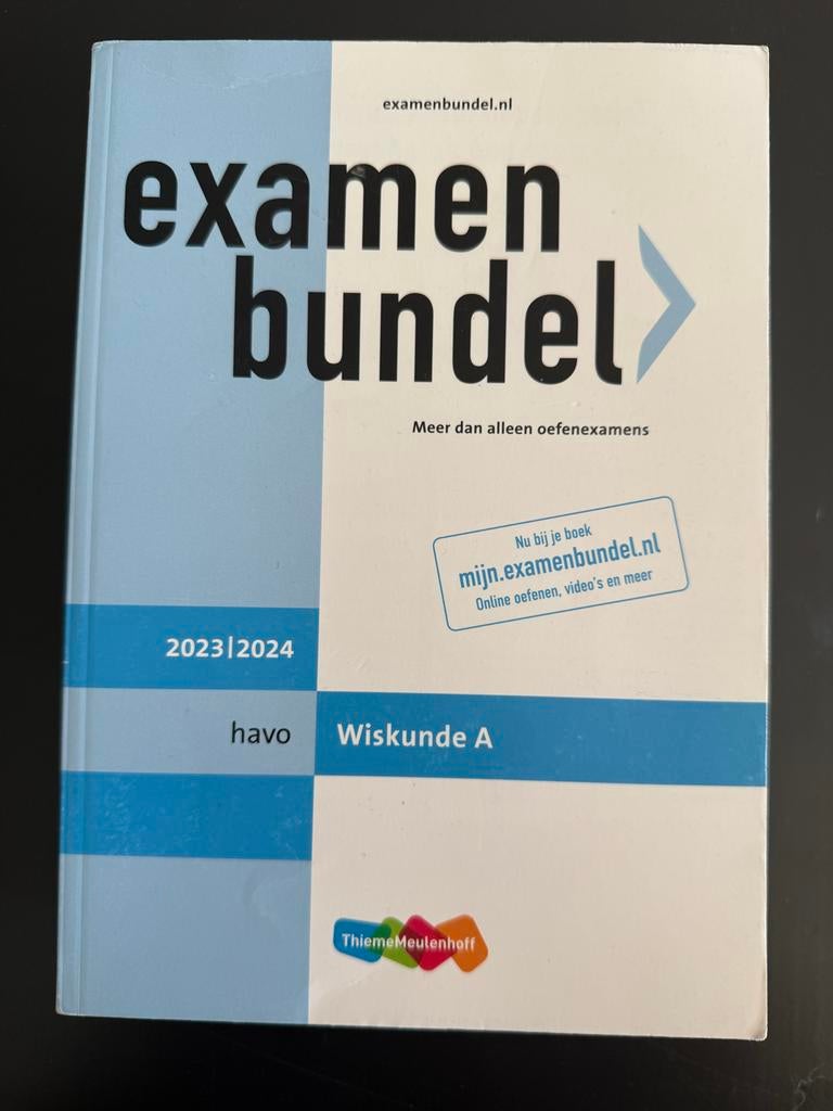 Examenbundel havo Wiskunde A 2023/2024, Ophalen, Zo goed als nieuw, HAVO, Wiskunde A