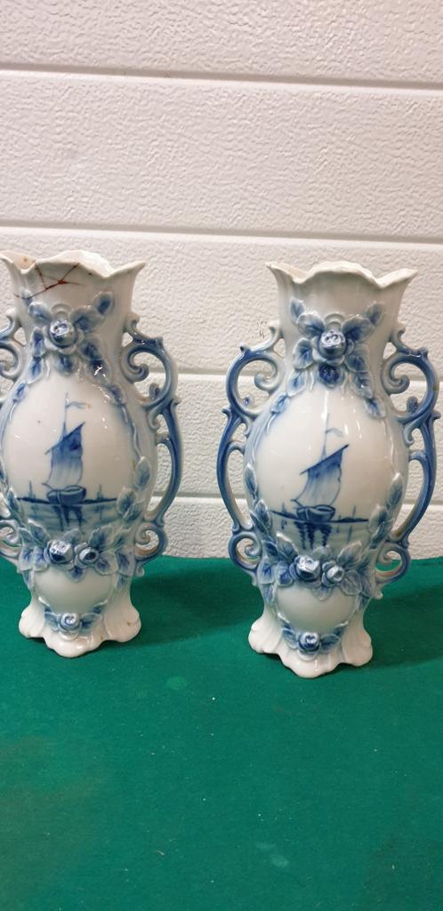 kaststel antiek zeldzaam delfts blauw 3-delig, Ophalen of Verzenden