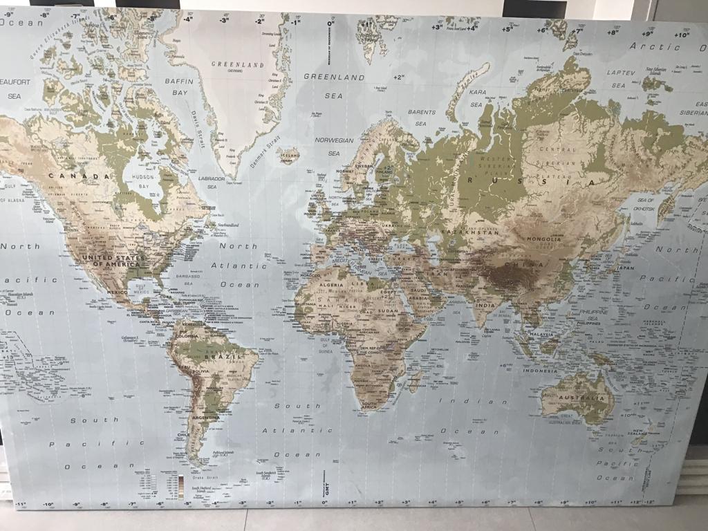 Wereldkaart, Ophalen, Gebruikt