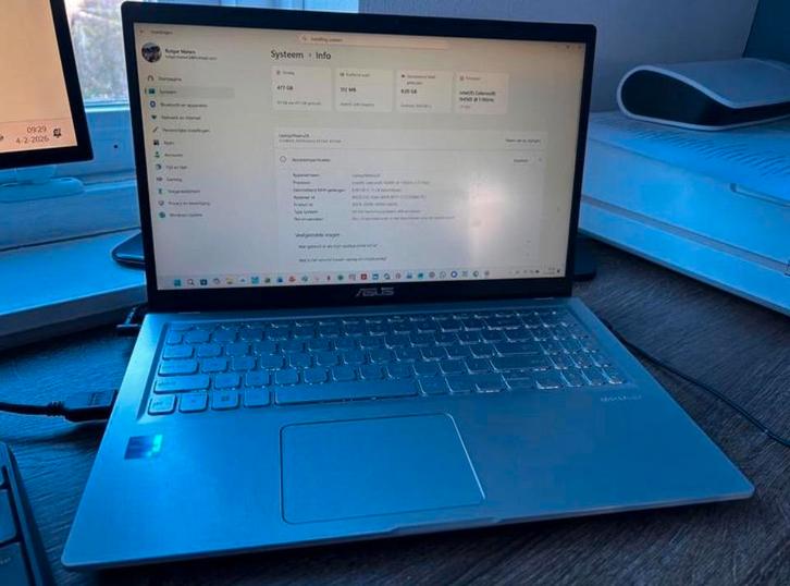 ASUS 15 inch laptop intel celeron N4500, Computers en Software, Windows Laptops, Zo goed als nieuw, 15 inch, 2 tot 3 Ghz, Ophalen