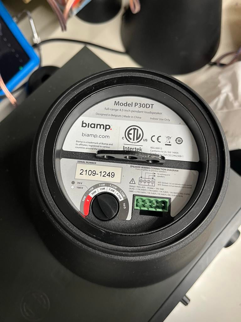 2 Bosch Plena Versterkers incl. 4 Biamp P30DT 100V Speakers, Gebruikt, Overige typen, 120 watt of meer, Ophalen