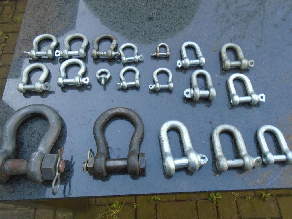 D-sluiting, harp sluitingen, Doe-het-zelf en Verbouw, Lieren en Takels, Ophalen, Gebruikt, Handmatig