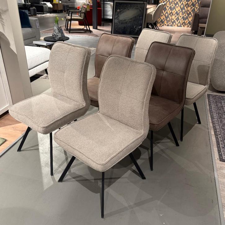 Eetkamerstoel set Henty Profijt Meubel, Huis en Inrichting, Stoelen, Zo goed als nieuw, Vijf, Zes of meer stoelen, Stof, Overige kleuren