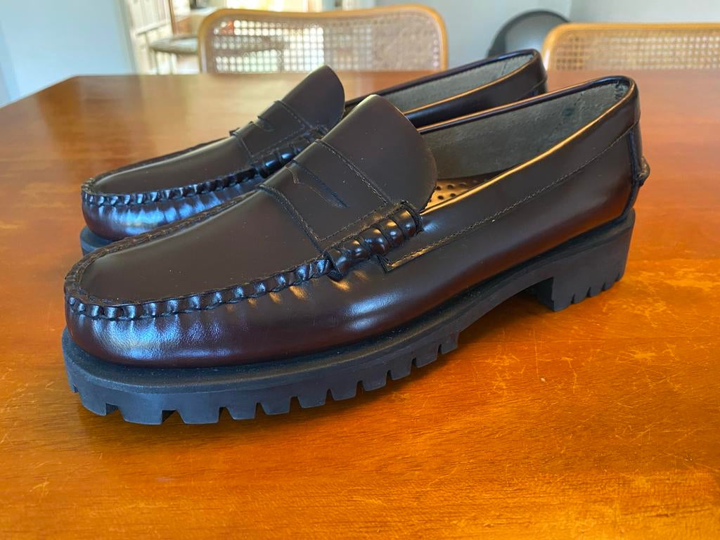 Sebago Dan Lug Brown Burgundy Penny Loafers maat 40 NIEUW!!!, Ophalen of Verzenden, Zo goed als nieuw, Bruin, Instappers
