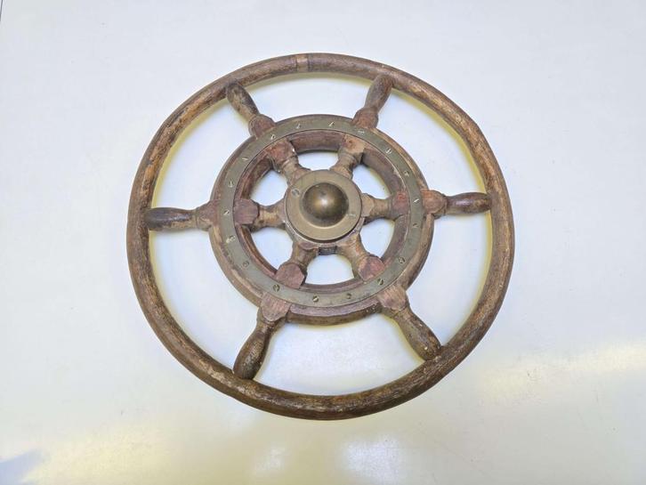 Decoratief vintage STUURWIEL, Watersport en Boten, Bootonderdelen, Gebruikt, Overige typen, Zeilboot of Motorboot, Ophalen of Verzenden