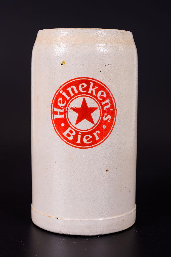 Heineken's Bier, 1 liter bierpul, Verzamelen, Ophalen of Verzenden, Gebruikt, Pul(len), Heineken