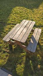 Houten kinderpicknicktafel - Ideaal voor de tuin!, Gebruikt, Rechthoekig, Hout, Ophalen