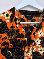Monki bloemenjurk maat S - Oranje met zwart en wit, Oranje, Ophalen of Verzenden, Zo goed als nieuw, Maat 36 (S)