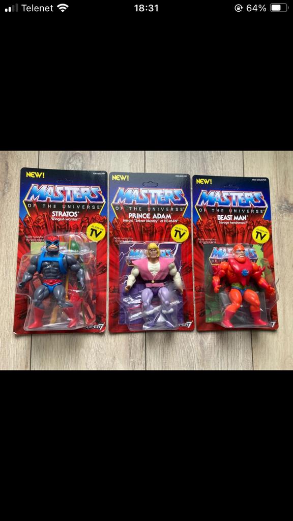 He man super7 figuren ., Verzenden, Zo goed als nieuw