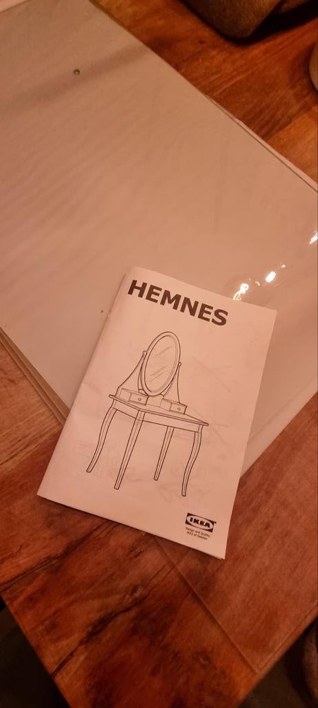 Ikea hemnes kaptafel glazen plaat, Ophalen, Nieuw, Wit