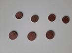 Euromunten, 4 x 1 cent en 3 x 2 cent, Ophalen of Verzenden, Overige landen, Overige waardes, Losse munt