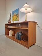 Vintage boekenkast platenkast Lp kast wandmeubel audiomeubel, Gebruikt, Ophalen of Verzenden, Minder dan 150 cm, Minder dan 100 cm