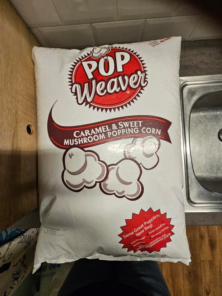 Popcorn suikerspin maïs popweaves zoet caramel, Ophalen of Verzenden, Versiering