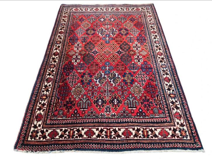 Vintage Perzisch tapijt Handgeknoopt Mey Mey 108x150cm, Huis en Inrichting, Stoffering | Tapijten en Kleden, Gebruikt, 100 tot 150 cm