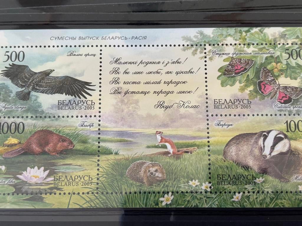 Vogel, vlinder, fauna wit Rusland 2005, Ophalen of Verzenden, Postfris, Dier of Natuur
